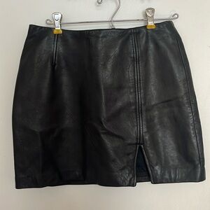 Vintage Genuine Leather Express Mini Skirt